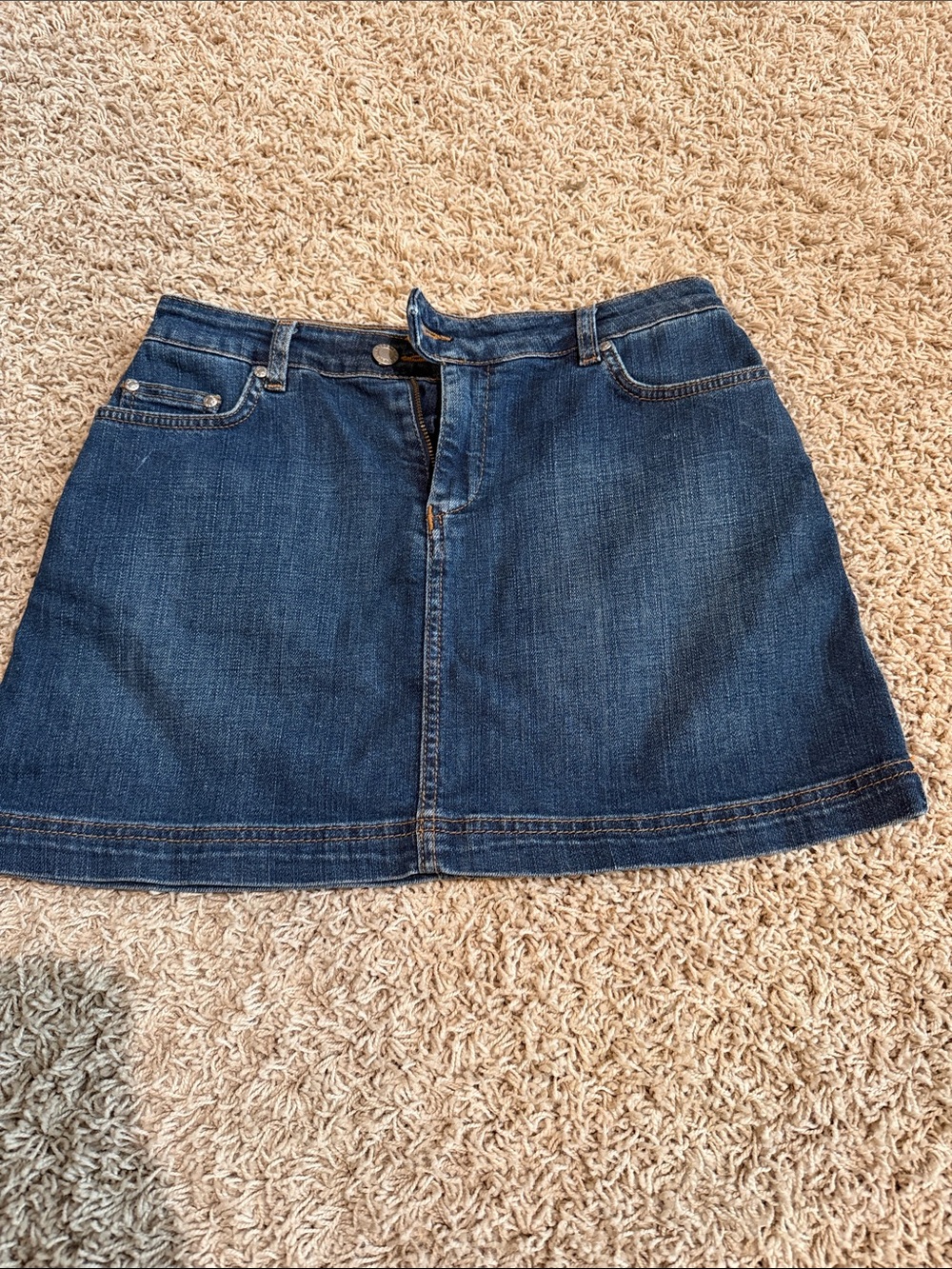 Lacoste Classic Dark Blue Denim Mini Skirt